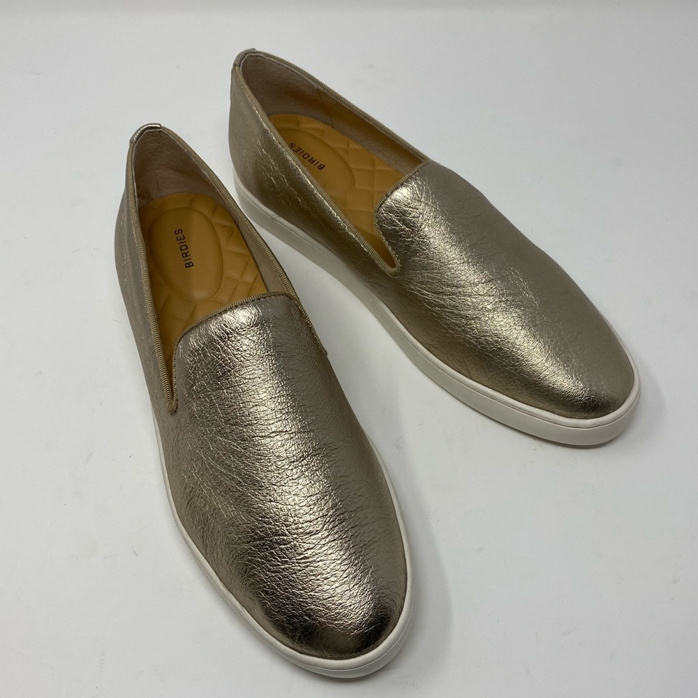 Birdies the Swift gold leather sneaker